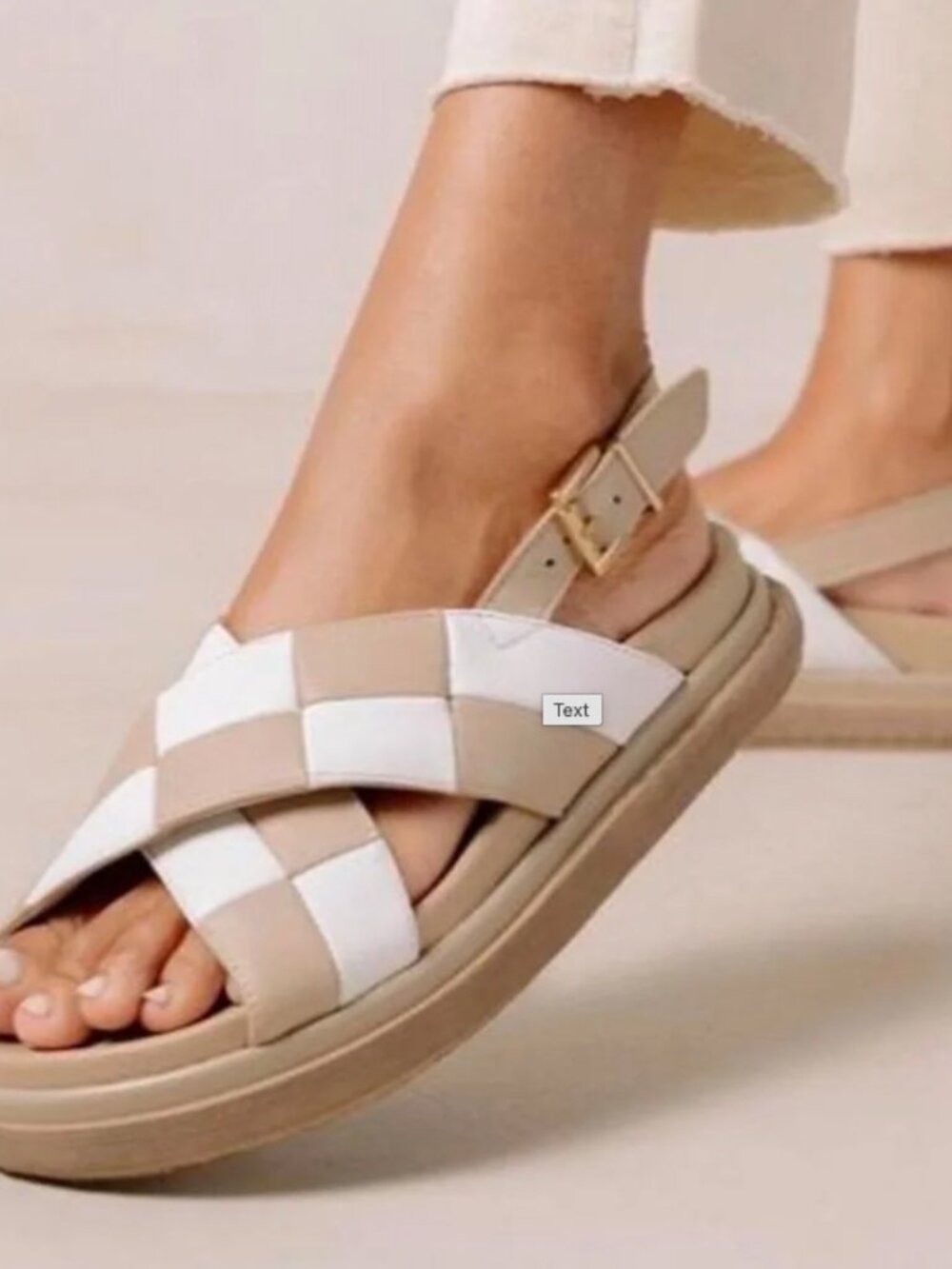 ALOHAS | Marshmallow Scacchi Chunky Leather Sandals